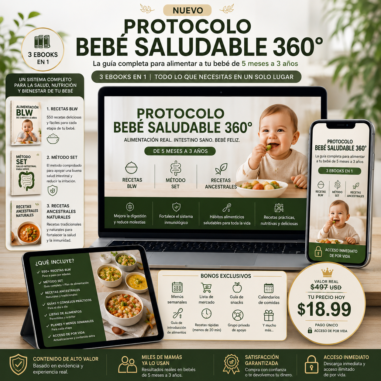 Protocolo Bebé Saludable 360 - 3 Ebooks en 1