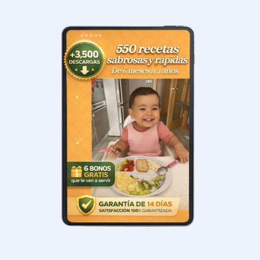 550 recetas sabrosas, saludables de 6 meses a 3 añitos.